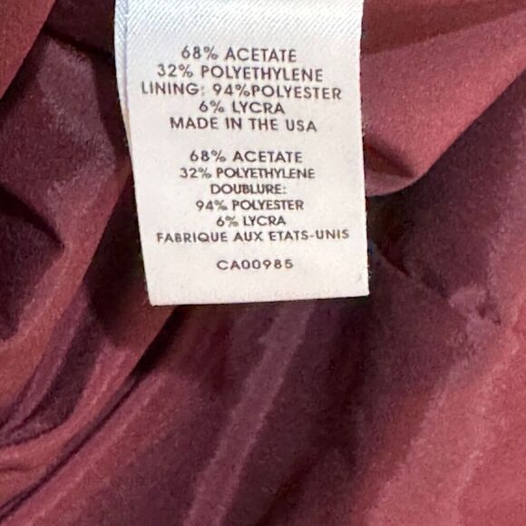 Nanette Lepore Ruched Cocktail Dress Size 6 Burgundy - Picture 8 of 9